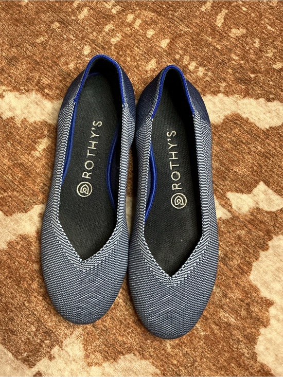 Rothy's Shoes - RETIRED Rothy's The Flat Cloud Grey Birdseye Round colorway Ballet Flats Size7.5